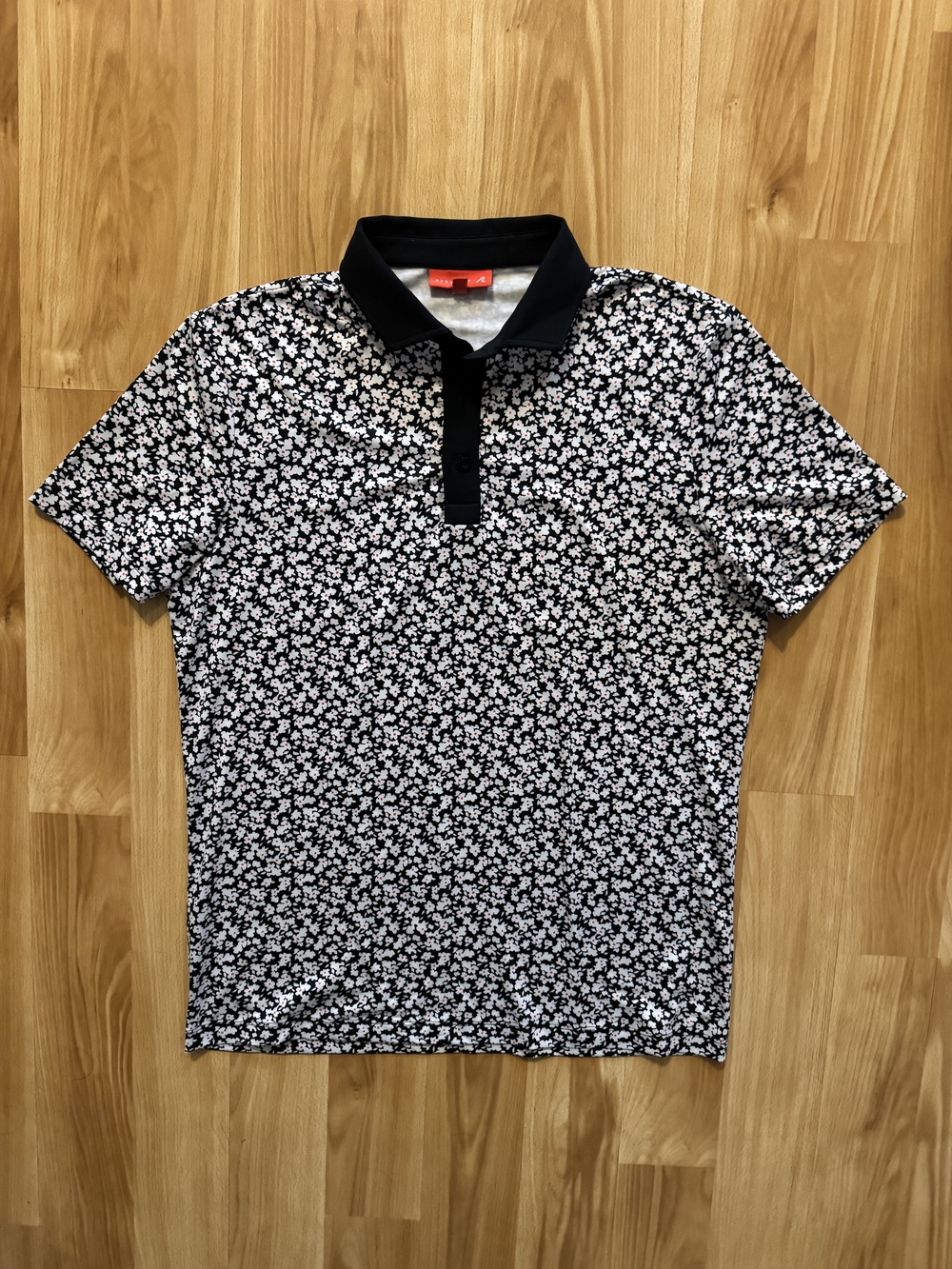 Redvanly Performance Polo Collared Golf Shirt- Floral- Men's Medium